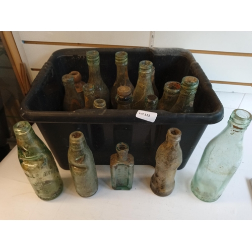 113 - Box of Assorted Vintage Bottles