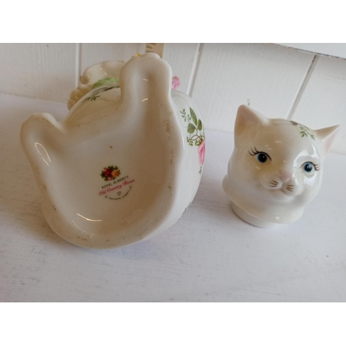 12 - Royal Albert Cat with removeable Head