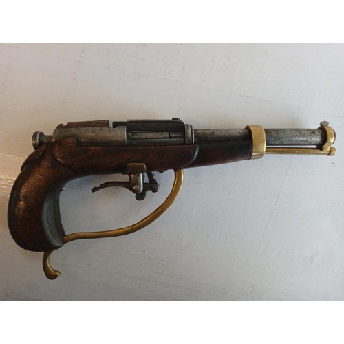 131 - Very Unique Percussion Black Powder Pistol, Origin Unknown