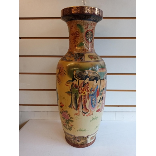 50 - Large Chinese Decorated Vase, 61 cm Tall. Collection Only