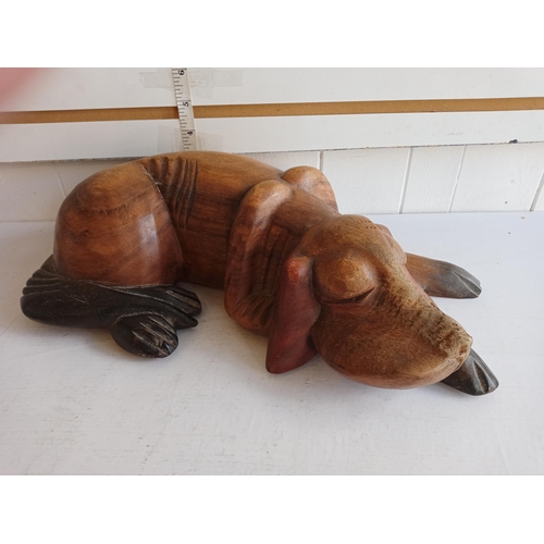 297 - Carved Wooden Dog