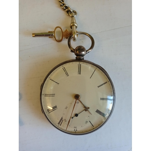 59 - Antique Silver Pocket Watch, working