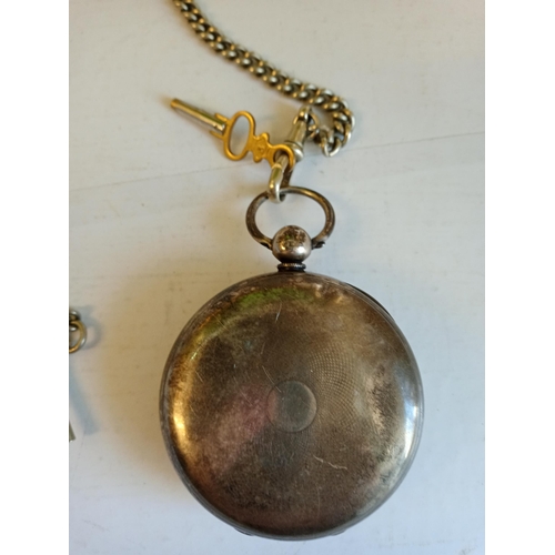 59 - Antique Silver Pocket Watch, working