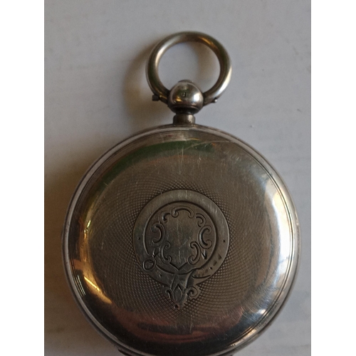 143 - Improved Patent Silver Pocket Watch.needs face