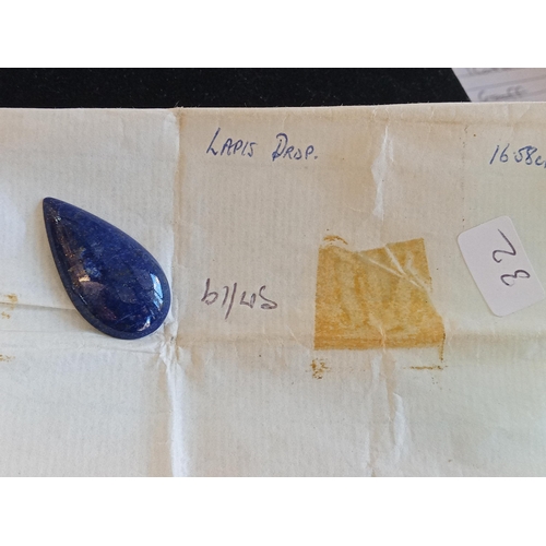 168 - Lapis Drop 16.58ct Stone