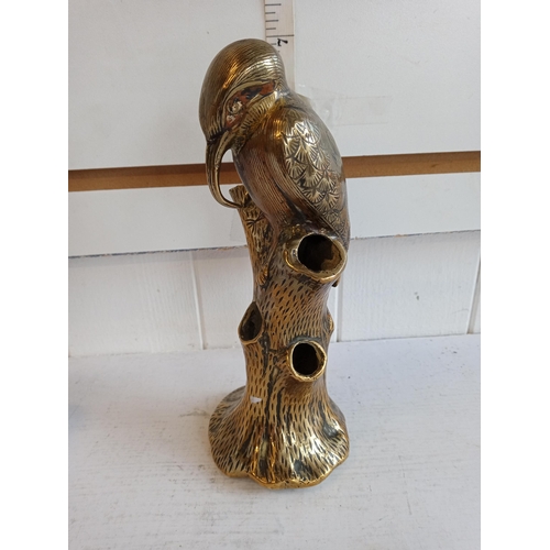 235 - Polished bronze Bird Posey Holder