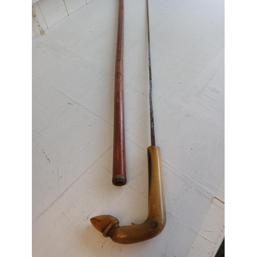 239 - Horn handled Sword Stick