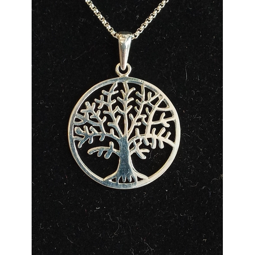 109 - Silver Tree of Life Pendant & Necklace