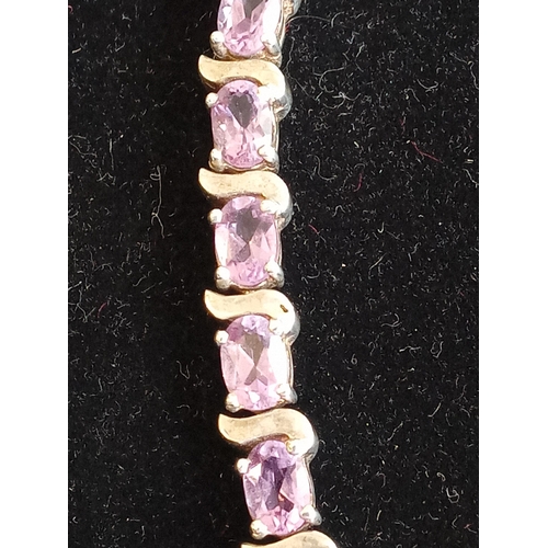 112 - Silver & Amethyst Bracelet