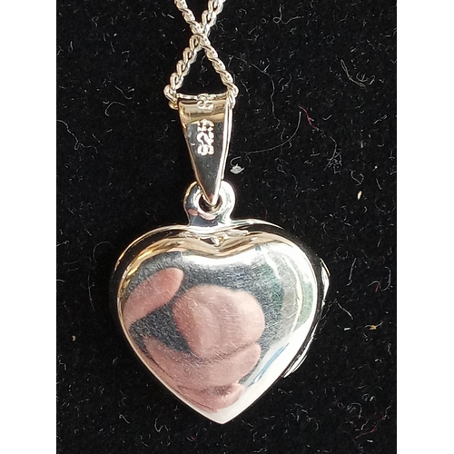 123 - Silver Heart Pendant & Chain