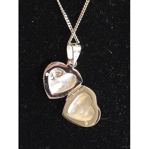 123 - Silver Heart Pendant & Chain