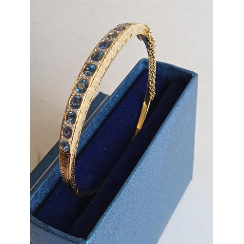 126 - Unmarked but Tested Gold Bangle with Diamond Mark