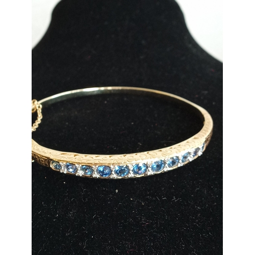 126 - Unmarked but Tested Gold Bangle with Diamond Mark