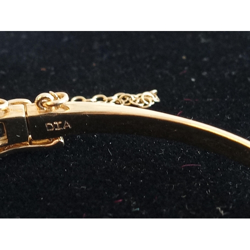 126 - Unmarked but Tested Gold Bangle with Diamond Mark