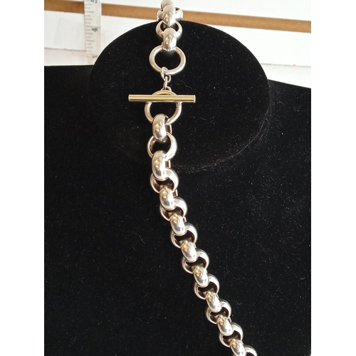 128 - Silver Belcher Chain, 87grams