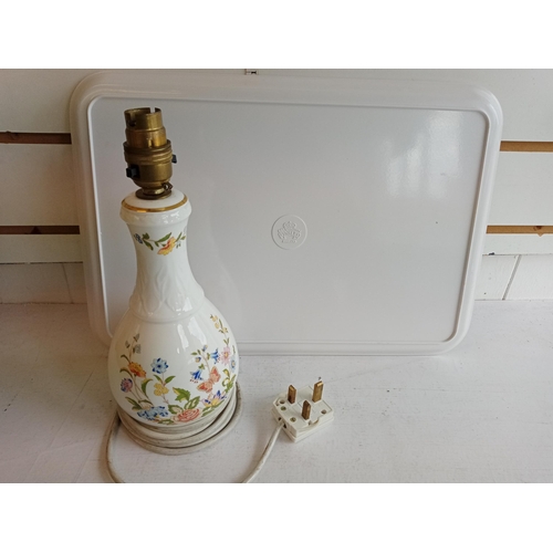 15 - Aynsley Cottage Garden Lamp Base & Serving Tray