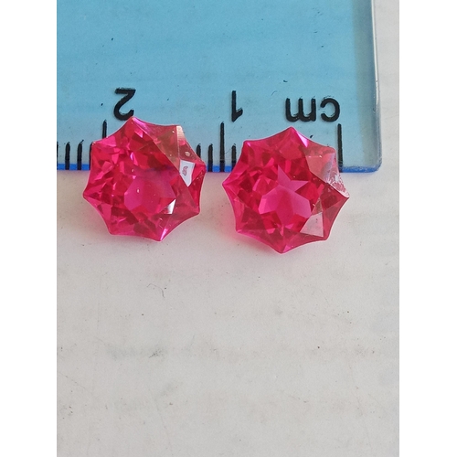 233 - 3.9ct Each matching pair tested for Ruby Stones