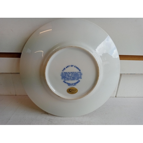 25 - Simco Artware The Art of Choking Plate with 24 ct Gold Edging