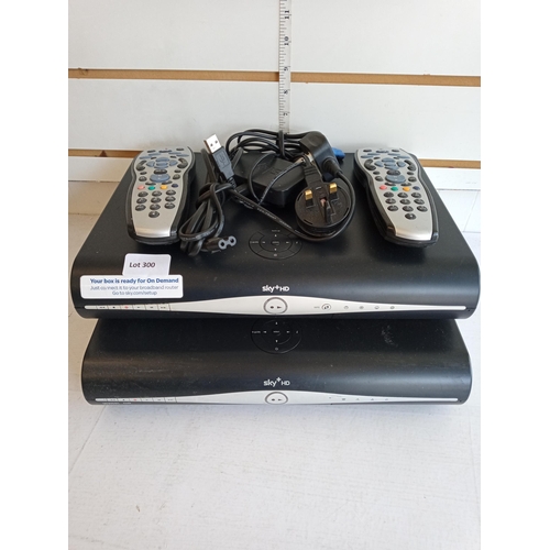 300 - 2 Sky HD Boxes with Remotes