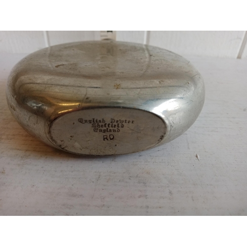 32 - Sheffield Pewter Hip Flask