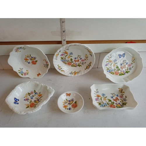 40 - 6 Aynsley Assorted Cottage Gardens Trinkets