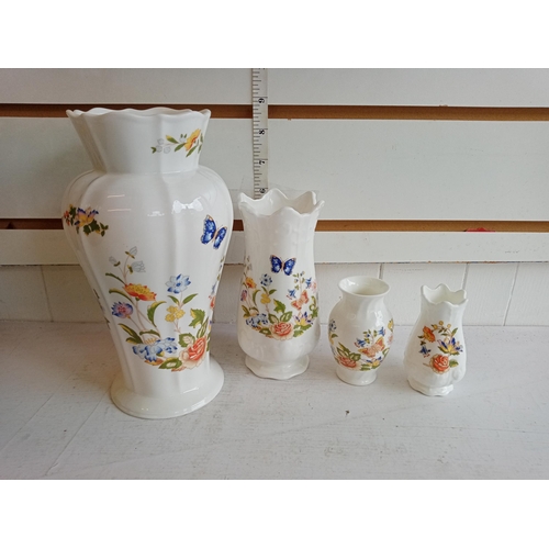 49 - 4 Assorted Aynsley Country Garden Vases