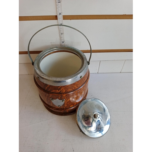 13 - Oak Biscuit Barrel with Liner