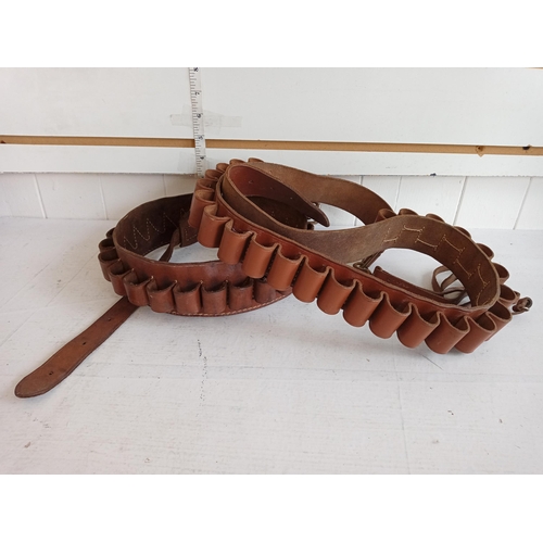 163 - 2 Leather Ammo Belts