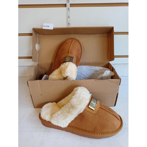 250 - Pair of New Slippers, size 3