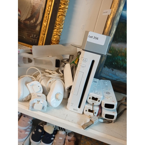 256 - Wii Console with Controllers & Games