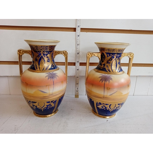 3 - Pair of Noretaki Vases