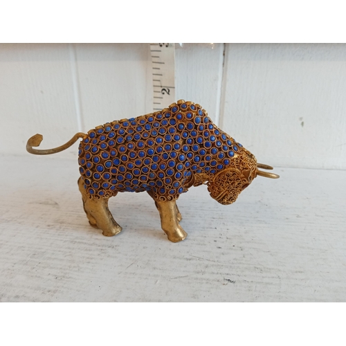 305 - 1940's 50's Jewelled Chinese Bull