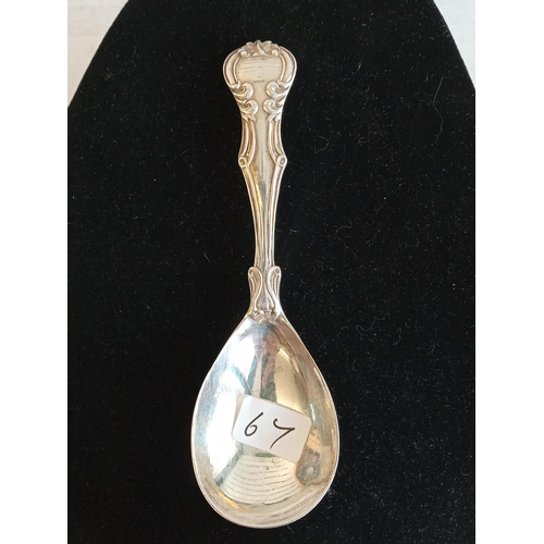 314 - 1850's Silver Caddy Spoon