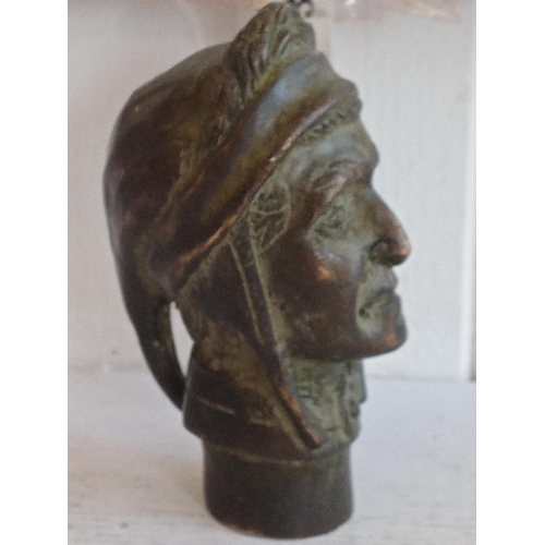 17 - Bronze Head Walking Stick Top