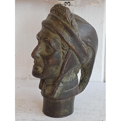 17 - Bronze Head Walking Stick Top