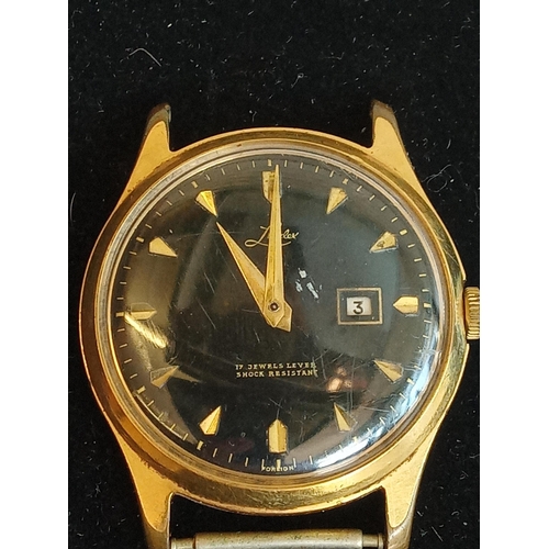 21 - Black face Gents Wrist Watch,17 Jewel