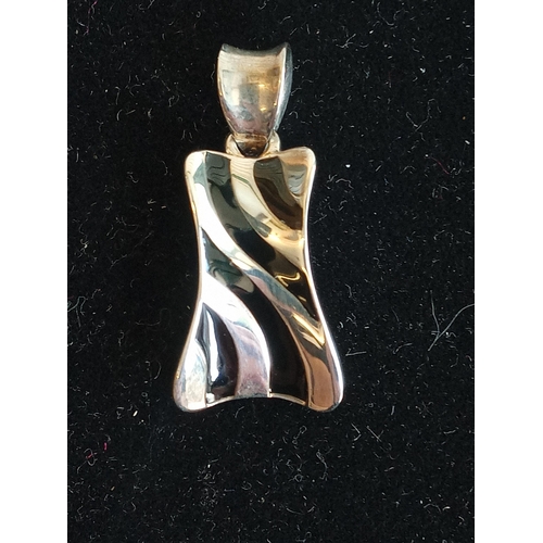 38 - Silver with Black Pendant