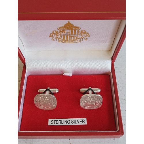 73 - Sunderland RFC Silver Cuff Links in Presentation Case