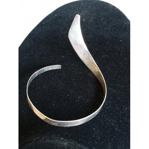 153 - Spiral Silver Bangle