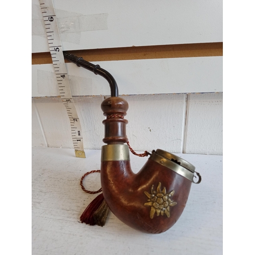 15 - Ornate Smoking Pipe with brass & copper fittings