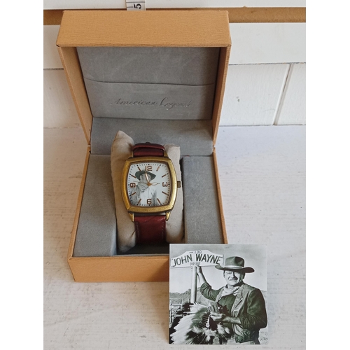 124 - American Legend John Wayne Watch in Presentation Box