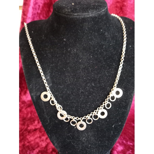 100 - Silver Chain with Rings