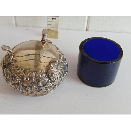 142 - Indian Silver Salt with Blue Liner