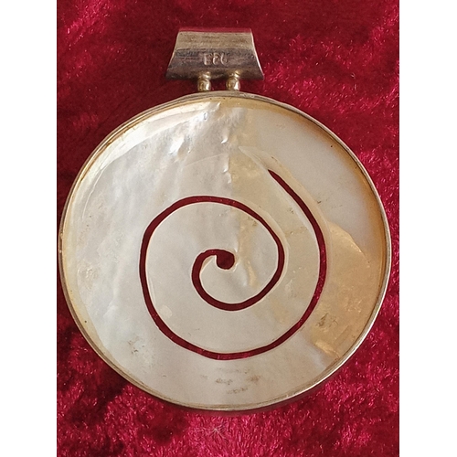 149 - Silver & Mother of Pearl Shell Pendant