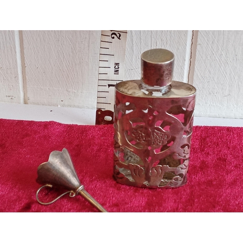 161 - Silver Scent Bottle with Silver Funnel