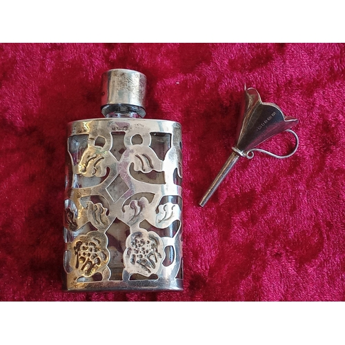 161 - Silver Scent Bottle with Silver Funnel