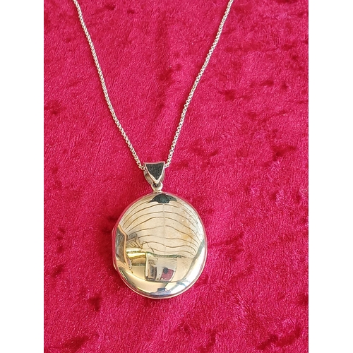 162 - Silver Locket with Chain in Presentation Box