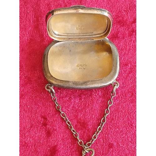 163 - Silver Patch Box with Mirror