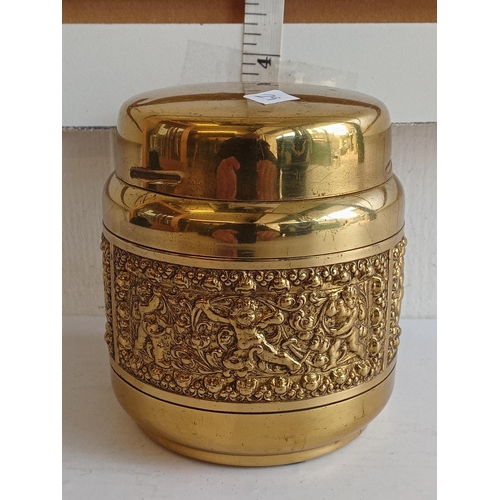 17 - Gold Tone Pop Up Make Up Dispenser