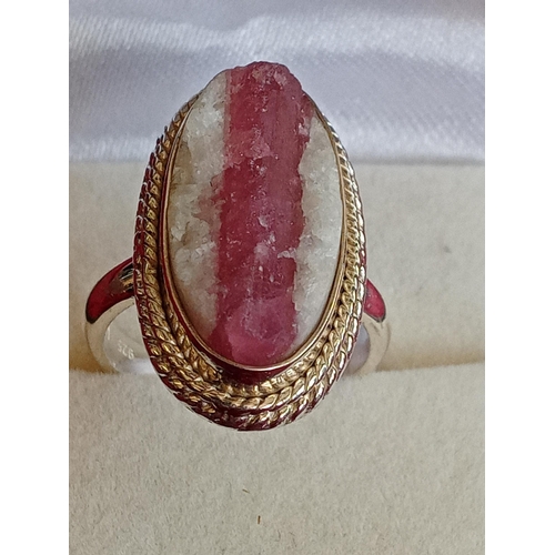 171 - Pink Tourmaline Drusy size 7 Ring